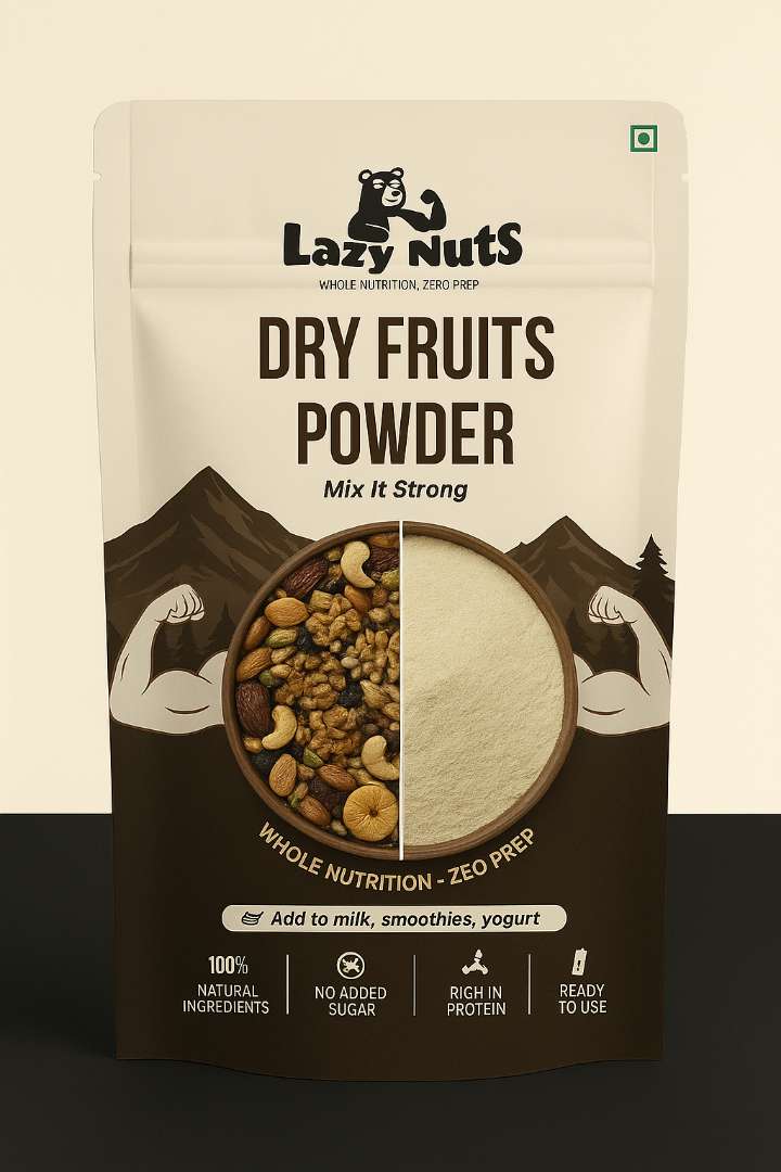 Lazy Nuts Dry Fruits Powder | Zero Prep Energy Mix | 250g